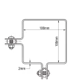 Clemă de colț pentru panouri de gard 100x100 mm zincat 000-773 (2)