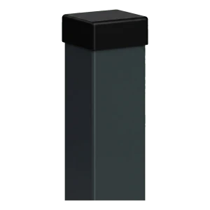 Stâlp de gard 80x80 mm grafit RAL 7016 cu capac – 2,0 m