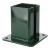 Bază de fixare din o?el pentru stâlp de gard ?i poartă 100×100 mm, verde RAL 6005 000-791 (1)