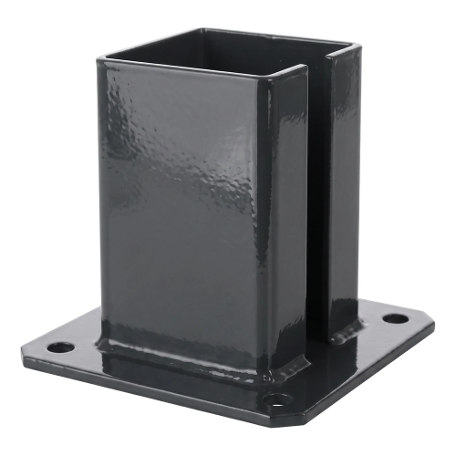 Bază de o?el pentru stâlp de gard 100×100 mm – suport de montaj grafit RAL 7016 000-792 (1)