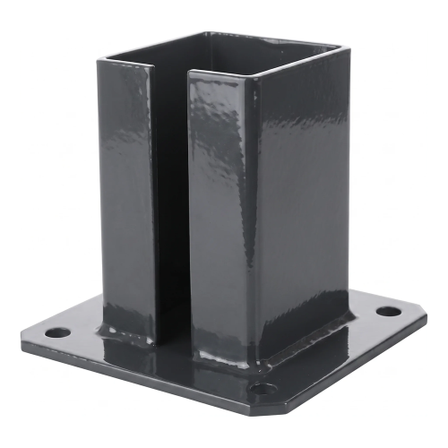 Bază de o?el pentru stâlp de gard 100×100 mm – suport de montaj grafit RAL 7016 000-792 (2)