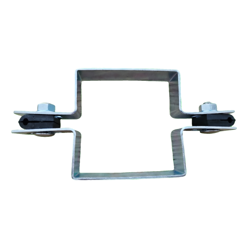 Colier panou de gard pătrat intermediar 100×100 mm zincat 001-617 (2)