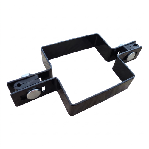 Bridă intermediară pentru panouri de gard 80×80 mm, negru RAL 9005 – set complet 001-616 (1)