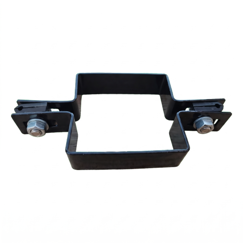 Bridă intermediară pentru panouri de gard 80×80 mm, negru RAL 9005 – set complet 001-616 (2)