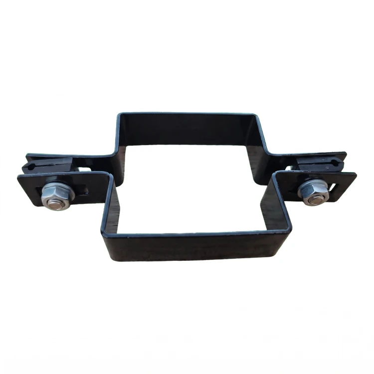 Bridă intermediară pentru panouri de gard 80×80 mm, negru RAL 9005 – set complet 001-616 (2)