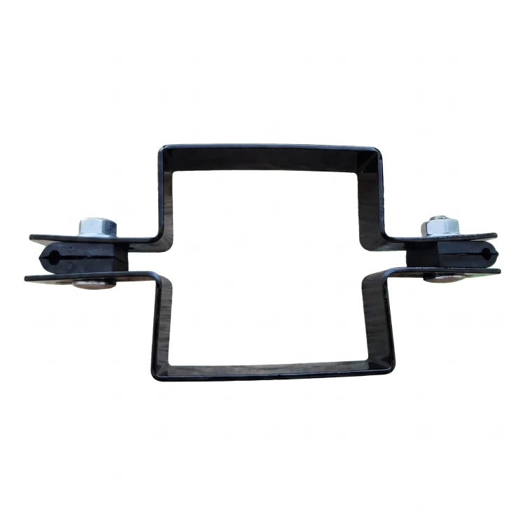 Bridă intermediară pentru panouri de gard 80×80 mm, negru RAL 9005 – set complet 001-616 (3)
