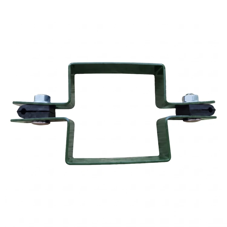 Colier intermediar pentru panouri de gard, pătrat, 80×80 mm, verde RAL 6005 001-614 (2)