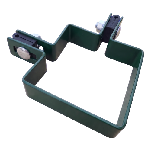 Colier de col? pentru gard 80×80 mm verde RAL 6005 – set complet de montaj 001-610 (1)