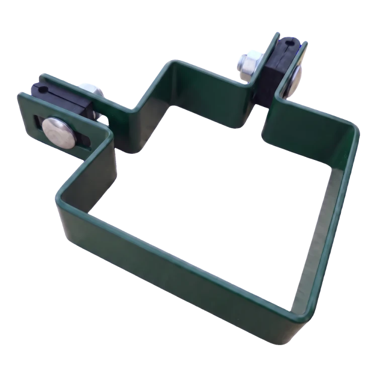 Colier de col? pentru gard 80×80 mm verde RAL 6005 – set complet de montaj 001-610 (1)