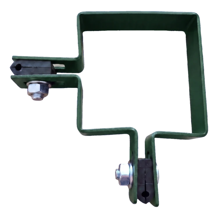Colier de col? pentru gard 80×80 mm verde RAL 6005 – set complet de montaj 001-610 (2)