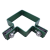 Colier de col? pentru gard 80×80 mm verde RAL 6005 – set complet de montaj 001-610 (3)