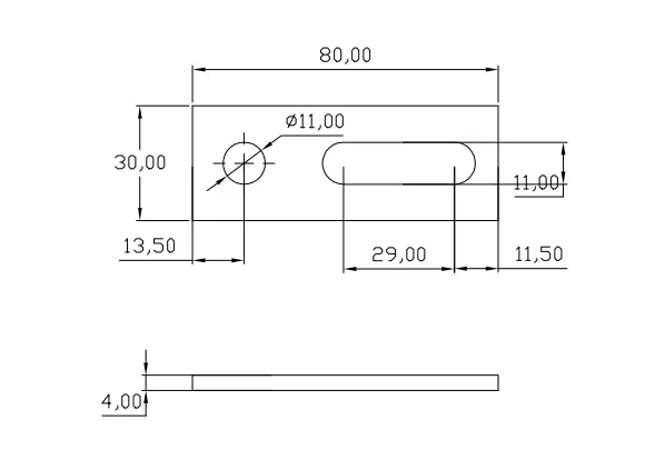 Adaptor de montaj - Unghi plat 1.4016 PV-07-01 (1)