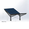Carport fotovoltaic pentru 2 vehicule T Eco 11,4m x 3,3m Parcare solară GPV-101-09 (3)