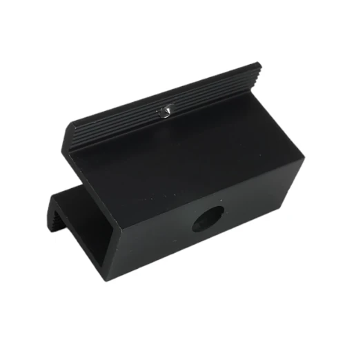Clemă de mijloc H25 L50 cu știft de împământare Anodizat PV-04-10 (2)