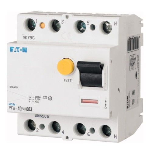 Întrerupător de curent rezidual 4P 40A 6kA 100mA tip A PF6-40/4/01-A GPV-401-11