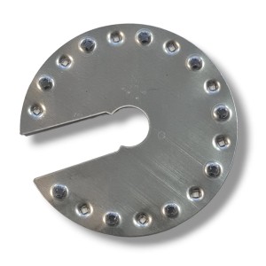 Placă de împământare varianta IV circulară cu decupaj Ø44mm