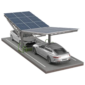 Carport fotovoltaic pentru 2 vehicule T Eco 11,4m x 3,3m Parcare solară