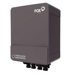 Întrerupător de curent DC anti-incendiu Fox S-Box pentru sisteme PV, 2 stringuri, 1500V DC, conector MC4, IP66