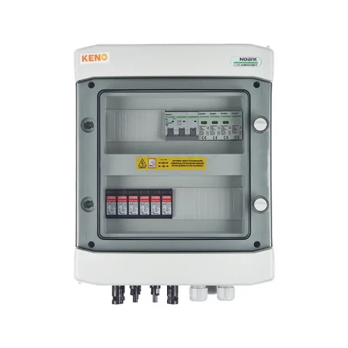 Cutie de joncțiune cu descărcător de supratensiune DC + AC, 1000V tip 1+2, 2 x lanț PV, 2 x MPPT // ogr. AC tip 1+2, 20A 3-F tip SH-214 DCAC GPV-409-03