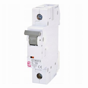 Întrerupător automat ETI caracteristică B 16A 1P 6kA