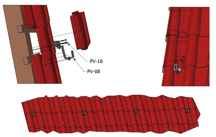 Cârlig în T 120 mm (4-4-4) lățime 50 specie.1.4016 reglabil VARIO PV-08-41 (3)
