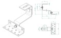 Cârlig în T 120 mm (4-4-4) lățime 50 specie.1.4016 reglabil VARIO PV-08-41 (2)