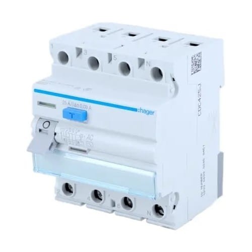 Întrerupător de curent rezidual 4P 40A 30mA AC tip CDC440J HAGER GPV-401-36