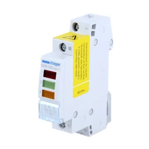 Lampă de semnalizare cu LED triplu roșu verde și portocaliu SVN129 HAGER GPV-401-58