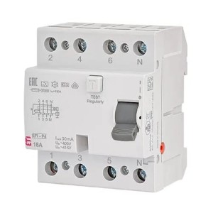 Întrerupător de curent rezidual 4P 40A 30mA tip AC EFI6-P4 AC 40/0.03 002061652 ETI
