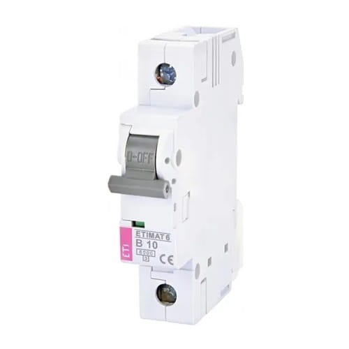 Întrerupător de supracurent B 10A 1P 6kA ETIMAT6 002111514 ETI GPV-401-78