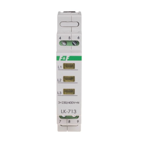 Lampă indicatoare 3×230 V+N 3xLED 3 culori LK-713 K F&F FILIPOWSKI GPV-401-82