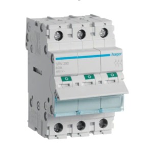 Întrerupător secționator trifazat 3P 100A 400V AC SBN390 HAGER