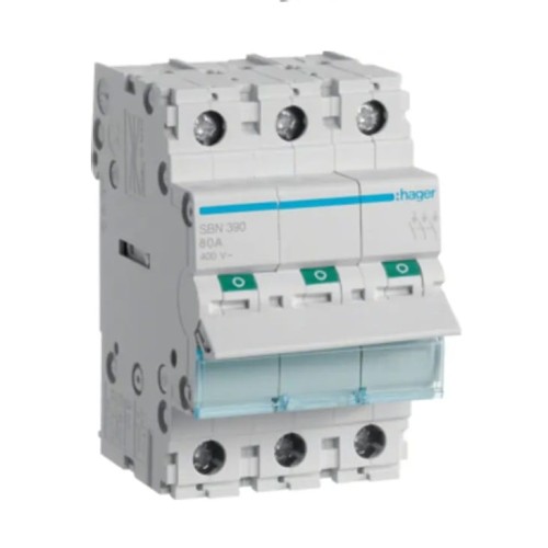 Întrerupător secționator trifazat 3P 100A 400V AC SBN390 HAGER GPV-401-85