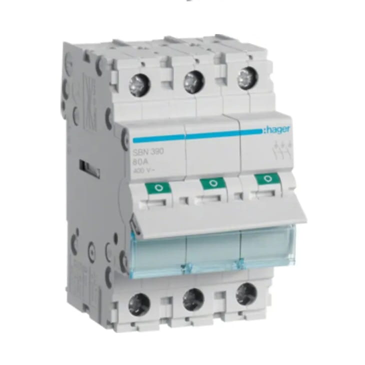 Întrerupător secționator trifazat 3P 100A 400V AC SBN390 HAGER GPV-401-85