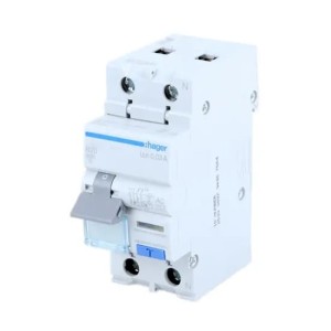 Întrerupător de curent diferențial Hager cu circuit de supracurent B 16A 1P+N 6kA 30mA tip AC