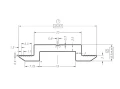 Clemă de mijloc H8 Aluminiu 6060 Gaura M8 PV-04-03 (1)