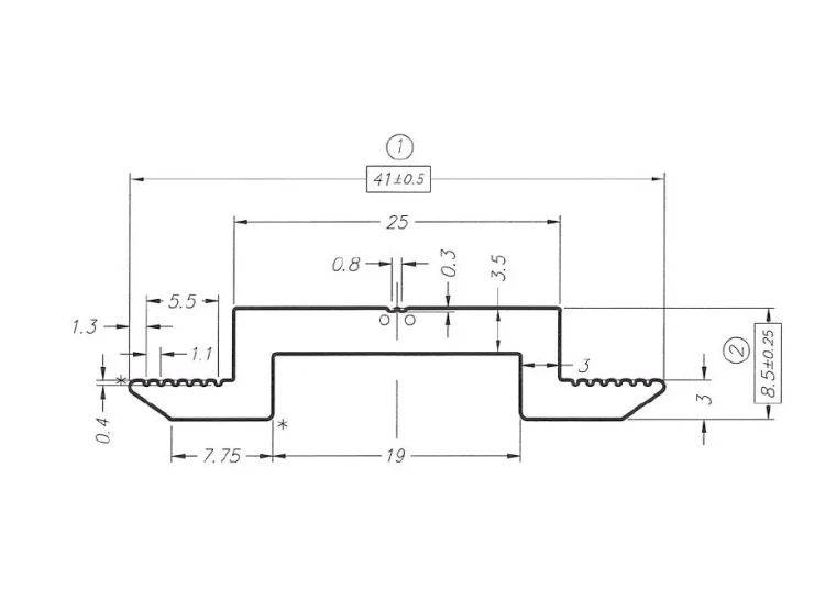 Clemă de mijloc H8 Aluminiu 6060 Gaura M8 PV-04-03 (1)