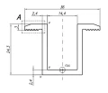 Clemă de mijloc H24 Aluminiu 6060 Gaura M8 PV-04-01 (2)