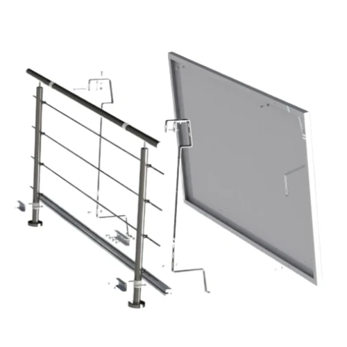 Kit de Montaj Fotovoltaic pentru balustradă de balcon Model Balus 2 XL GPV-200-02