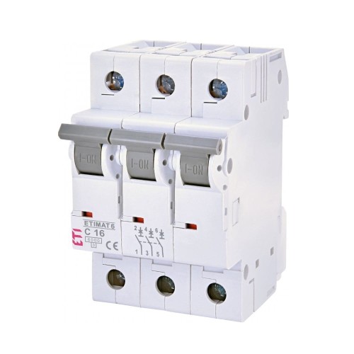 ETI Întrerupător de supracurent C 16A 3P 6kA GPV-401-118