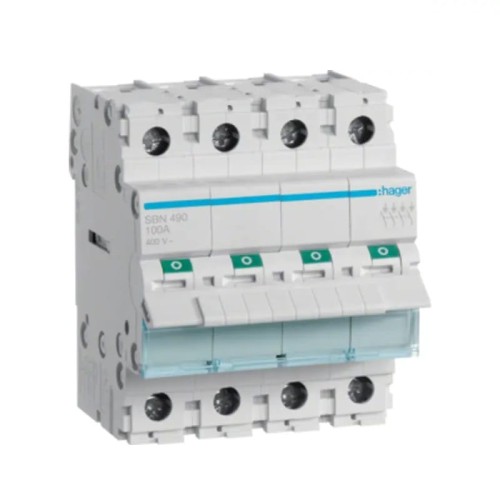Hager Întrerupător de izolație trifazat 4P 100A 400V AC GPV-401-120