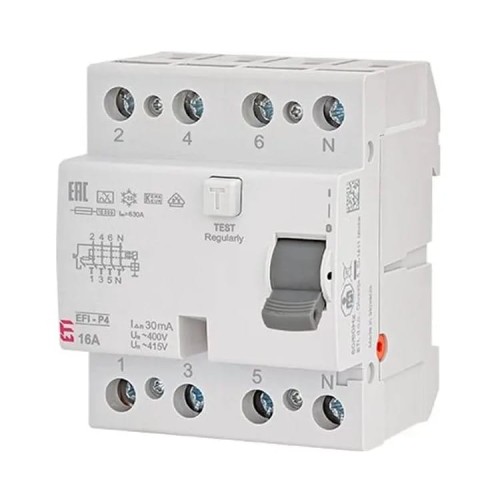 ETI Întrerupător diferențial 4P 25A 30mA Tip AC GPV-401-137