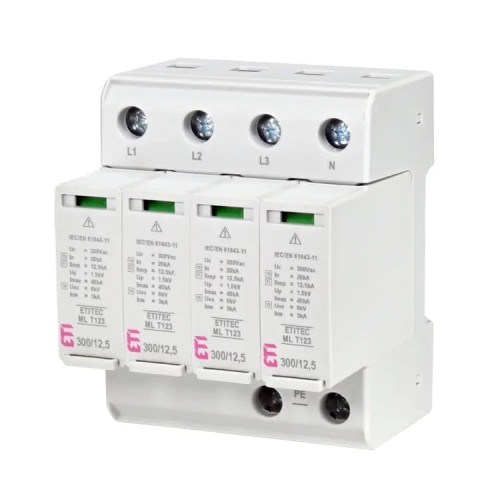 ETI Limitator de supratensiune Tip 1-2-3 (Clasa B-C-D) 4P 20kA 1,5kV GPV-401-141