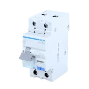 Hager Întrerupător Diferențial cu Protecție la Supratensiune B 10A 1P+N 6kA 30mA Tip AC