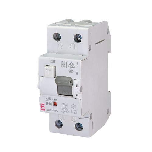 ETI Întrerupător diferențial cu protecție la suprasarcină B 16A 1P+N 30mA Tip AC GPV-401-173