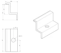 Clemă de capăt H35 Aluminiu 6060 gaura M8 PV-03-05 (2)