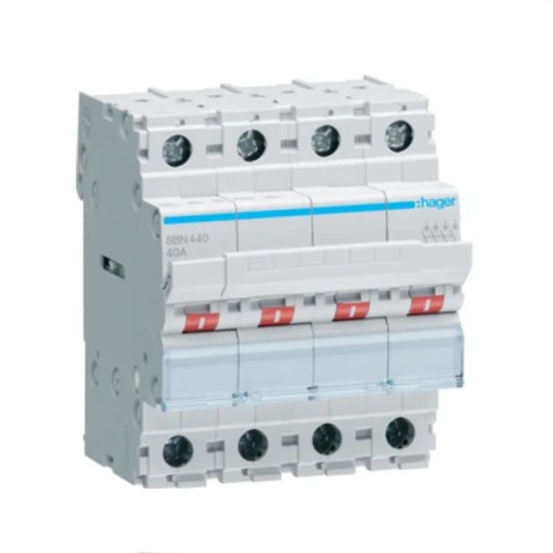 Hager Comutator de izolare trifazat 4P 40A 400V AC GPV-401-190