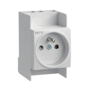 Hager Priză pe șină DIN 10-16A 250V cu pin de împământare