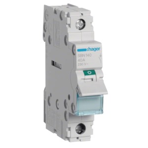 Hager Comutator de izolare monofazat 1P 40A 230V AC