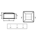 Capac pentru profile de montare 40x40 - negru tip 2 GPV-19-01 (2)